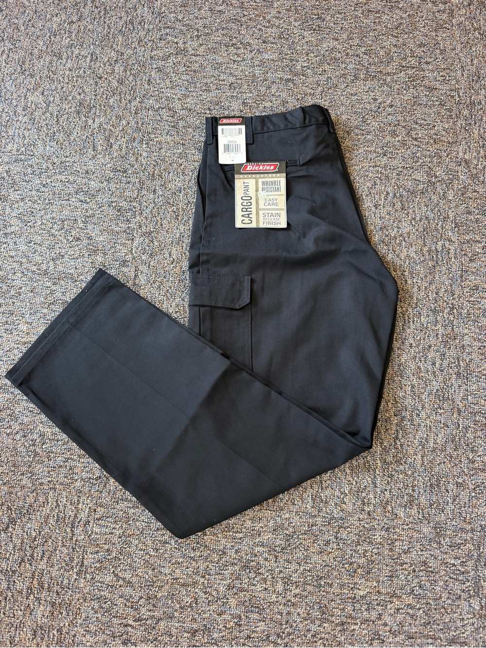 Dickies NWT Black Men's Cargo Pants Work Trousers Utility Size 38X34